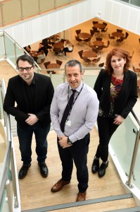 Kieron Goldsborough, MD of Press Ahead John Chance, Acting Principal Redcar & Cleveland College Esme Flounders, Marketing & Communications Director, Press Ahead 