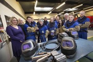 The 10 new apprentices with Laura Barron, youth employment advisor at Generation NE (far left); Infinite Learning and Development’s Keith Corbett (second left); Abby Hughes, vacancy co-ordinator at Generation NE (front row, second from right) and Cllr Neil Foster (back row, second from right).