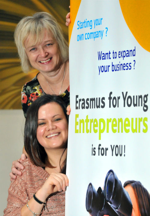 Business development manager at the BIC Louise Hardy and Charlotte Angus who entered the programme previously and spent three months in Italy.