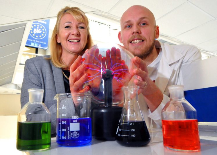 Business support manager Shirley Hermiston and Neil Harrison of Big Bang Science Parties