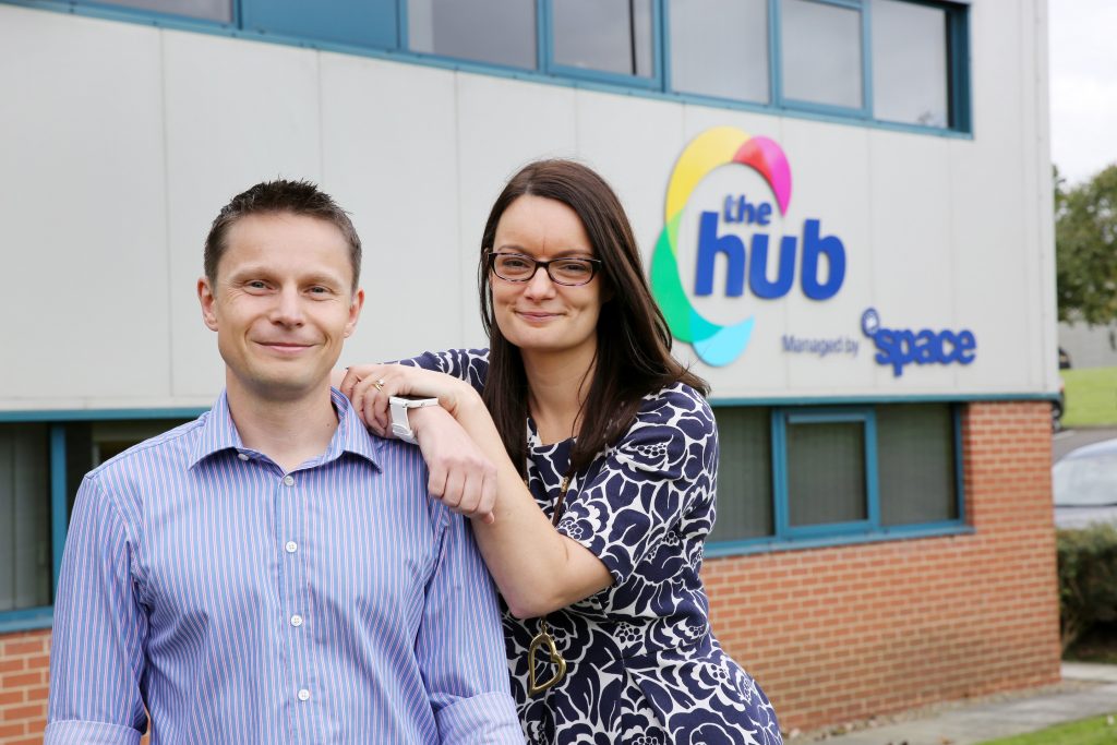 Stephen and Julie Relf of Applause Accountancy who have moved their business from home to The Hub in Washington.