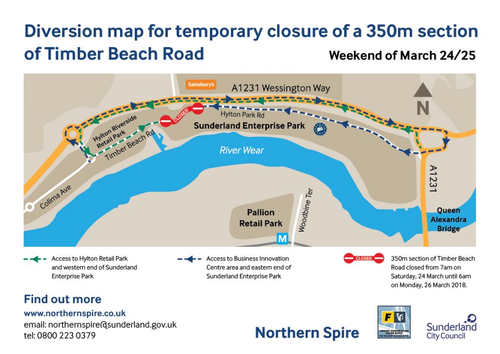 Northern Spire road closure