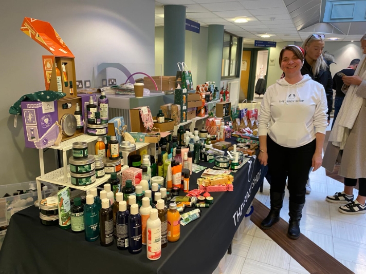 Pop-up stall in the BIC atrium.